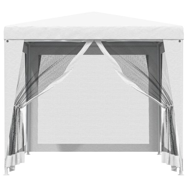 48521 vidaXL Party Tent with 4 Mesh Sidewalls 2,5x2,5 m White