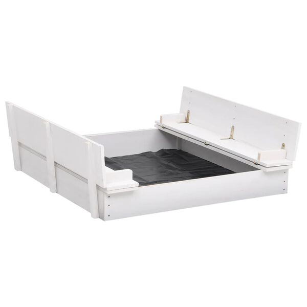 vidaXL Пісочниця Білий 95х90х15 см Ялина