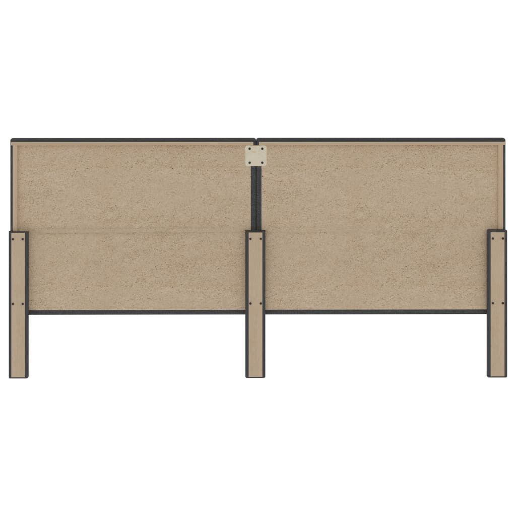 vidaXL Тафтингове узголів'я ліжка Темно-сірий 200x200 см Тканина