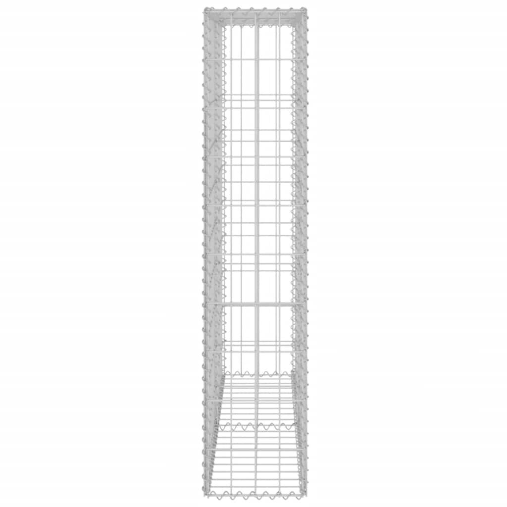 vidaXL Стіна з Габіонів з Кришками 80x20x100 см Оцинкована Сталь