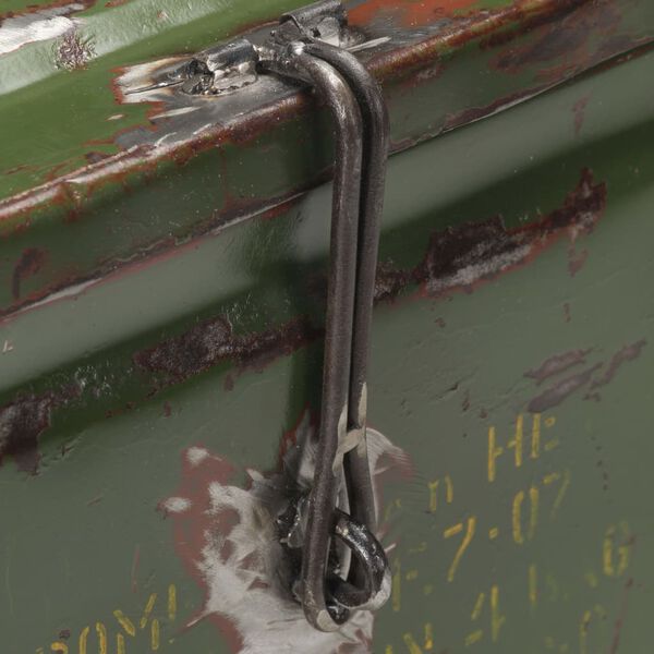 vidaXL Скриня для Зберігання в Стилі Мілітарі 68х24х66 см Залізо