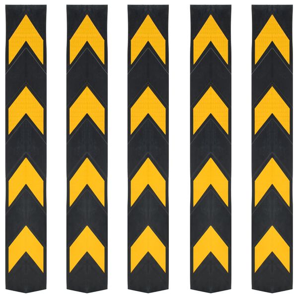 vidaXL Світловідбиваючі Кутові Щитки 5 шт 80 см Гума