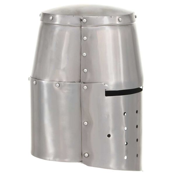 vidaXL Середньовічний Шолом Лицаря Точна Копія Сріблястий Сталь