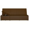 vidaXL Розкладний Лежак-Диван з Подушками Коричневий Поліротанг