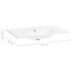 vidaXL Врізний Умивальник Білий 805x460x105 мм ЛЛК (SMC)