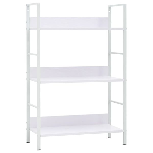 288220 vidaXL 3-Layer Book Shelf White 60x27,6x90,5 cm Chipboard