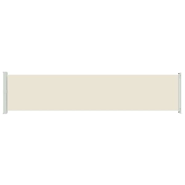 vidaXL Бічний Висувний Тент для Дворика Кремовий 140x600 см