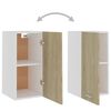 801247 vidaXL Hanging Cabinet Sonoma Oak 29,5x31x60 cm Chipboard