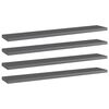 vidaXL Книжкові Полиці 4 шт Глянцевий Сірий 60x10x1,5 см ДСП