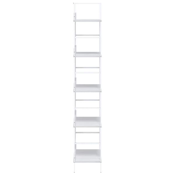 288228 vidaXL 5-Layer Book Shelf White 60x27,6x158,5 cm Chipboard