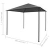 vidaXL Альтанка Антрацит 3х3 м 180 г/м² Тканина і Сталь
