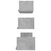 800202 vidaXL Wall Display Shelf 3 pcs Concrete Grey Chipboard