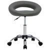 vidaXL Робочий стілець на коліщатках Сірий Штучна шкіра