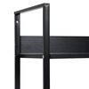 288218 vidaXL 3-Layer Book Shelf Black 60x27,6x90,5 cm Chipboard