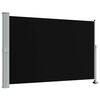 vidaXL Бічний висувний тент для дворика Чорний 160x300 см
