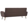 vidaXL Диван 3-місний Коричневий Тканина