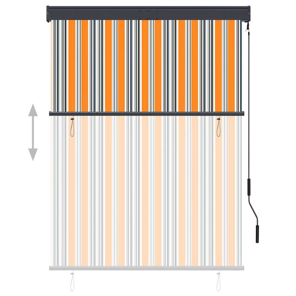 vidaXL Зовнішня Рулонна Штора Жовтий і Синій 120x250 см