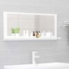 804586 vidaXL Bathroom Mirror High Gloss White 90x10,5x37 cm Chipboard