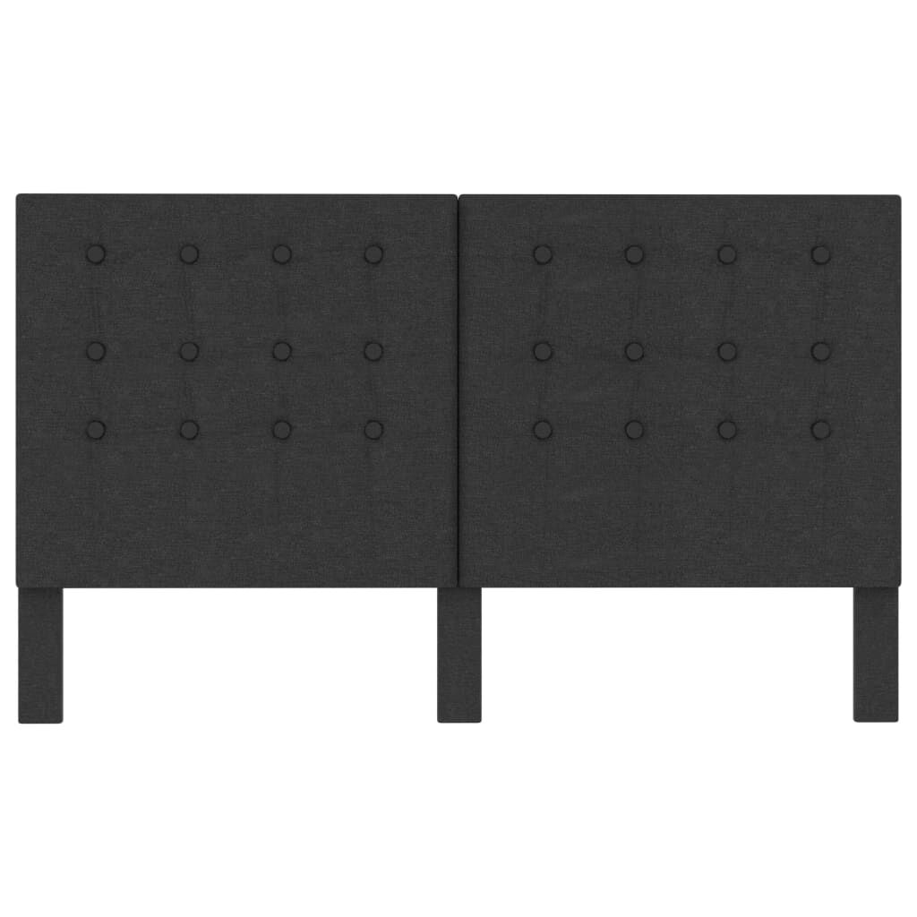 vidaXL Тафтингове Узголів'я Ліжка Темно-Сірий 160x200 см Тканина