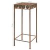 245928 vidaXL Plant Stand Set 3 Pieces Vintage Style Metal Rusty