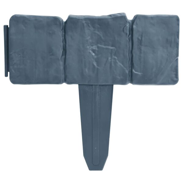 vidaXL Cадовий/Газонний Паркан під Камінь 41 шт 10 м Пластик