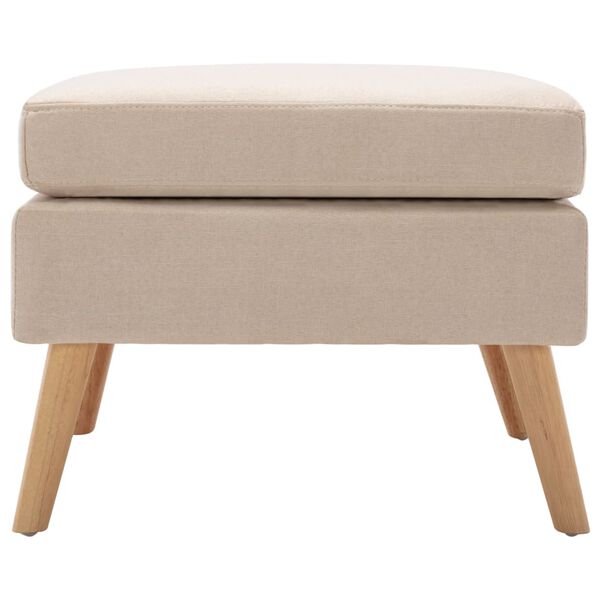 vidaXL Ослінчик для Ніг Кремовий Тканина