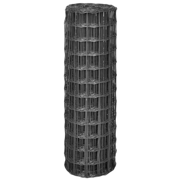 vidaXL Євроогорожа Сірий 25x1,2 м Сталь