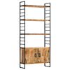 vidaXL 4-Рівнева Книжкова Шафа 80x30x180 см Необроблене Дерево Манго