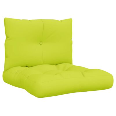 vidaXL Подушки для дивана з піддонів 2 шт Яскраво-зелений Тканина