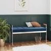 vidaXL Лавка Синій 97 см Оксамитова Тканина і Нержавіюча Сталь