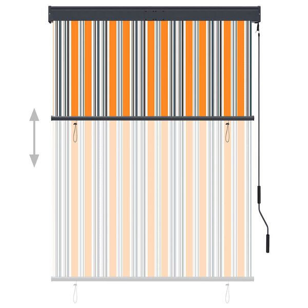 vidaXL Зовнішня Рулонна Штора Жовтий і Синій 120x250 см