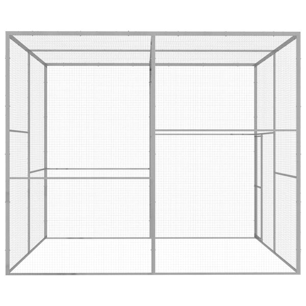 vidaXL Клітка для Котів 3x3x2,5 м Оцинкована Сталь