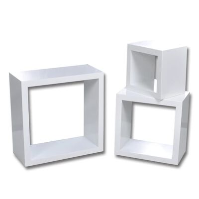 vidaXL Кубічні полиці в комплекті 3 шт Білий