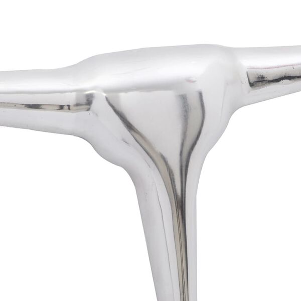 vidaXL Голова Бика Настінна Прикраса Сріблястий 72 см Алюміній