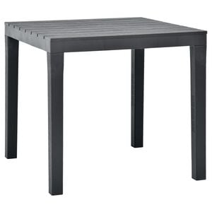 vidaXL Садовий стіл Антрацит 78x78x72 см Пластик