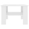 800207 vidaXL Coffee Table White 60x60x42 cm Chipboard