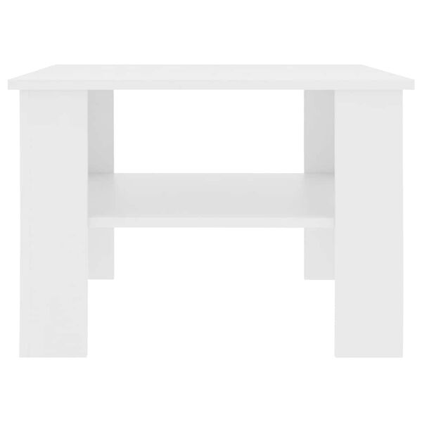 800207 vidaXL Coffee Table White 60x60x42 cm Chipboard
