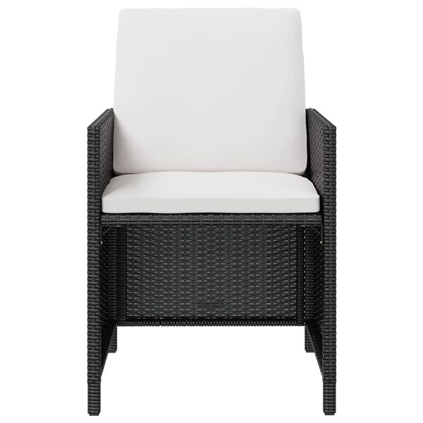 vidaXL Вуличний Обідній Комплект 5 Од. Чорний Поліротанг/Масив Акації