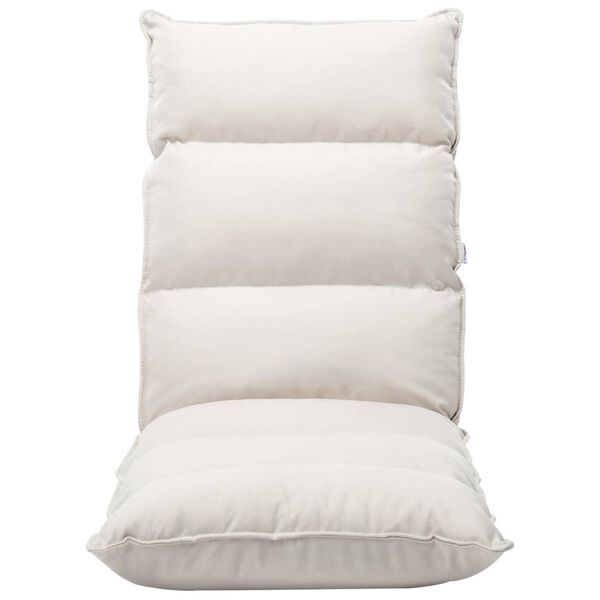 vidaXL Розкладний підлоговий стілець Кремовий Тканина