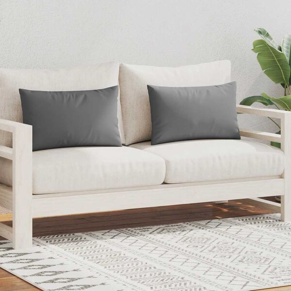 vidaXL Вуличні Подушки 2 шт Сірий 60х40 см