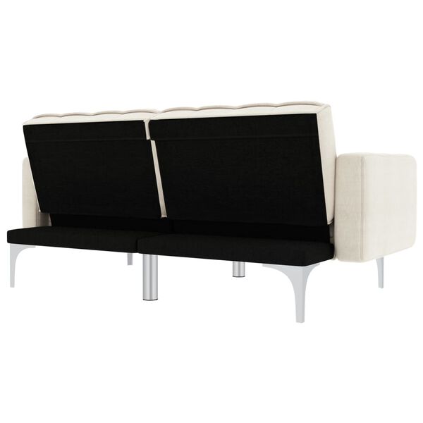 vidaXL Диван-ліжко Кремовий Тканина