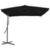 312516 vidaXL Outdoor Parasol with Steel Pole Black 250x250x230 cm
