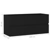 804765 vidaXL Sink Cabinet Black 100x38,5x45 cm Chipboard