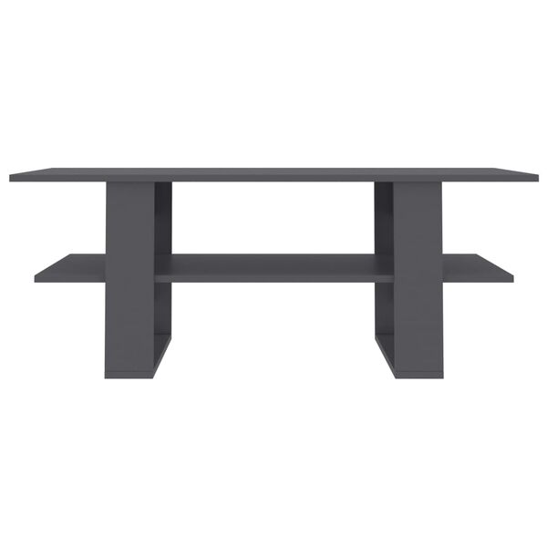 vidaXL Журнальний столик Сірий 110x55x42 см ДСП