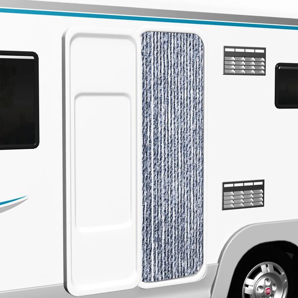 vidaXL Завіса від Комах Синій і Білий 56x200 см Синель