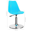 vidaXL Поворотні обідні стільці 2 шт Синій Штучна шкіра