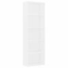 800990 vidaXL 5-Tier Book Cabinet White 60x30x189 cm Chipboard