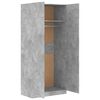 800634 vidaXL Wardrobe Concrete Grey 90x52x200 cm Chipboard