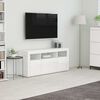 801820 vidaXL TV Cabinet High Gloss White 120x30x50 cm Chipboard