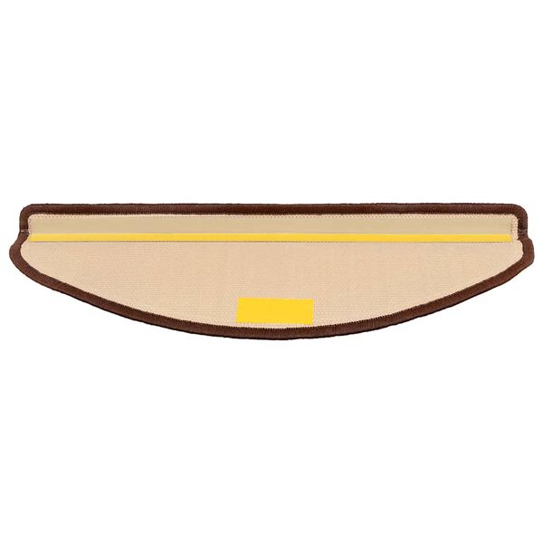 vidaXL Самоклеючі Сходові Килимки 15 шт Коричневий 65x21x4 см